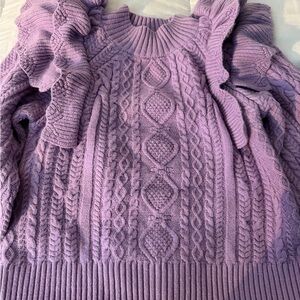 Vici Lavender Cable Knit Sweater
